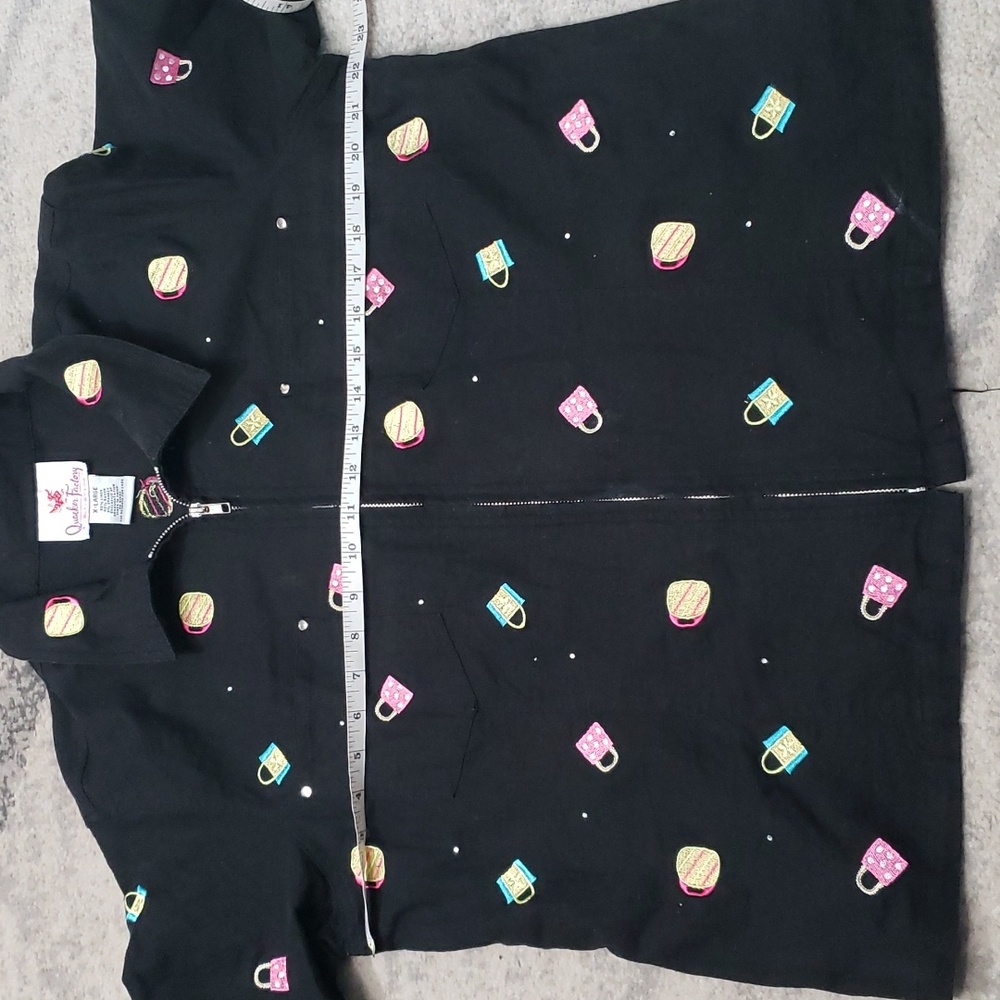 Quacker Factory Linen Blend 2 Pc Set With Shoppin… - image 8